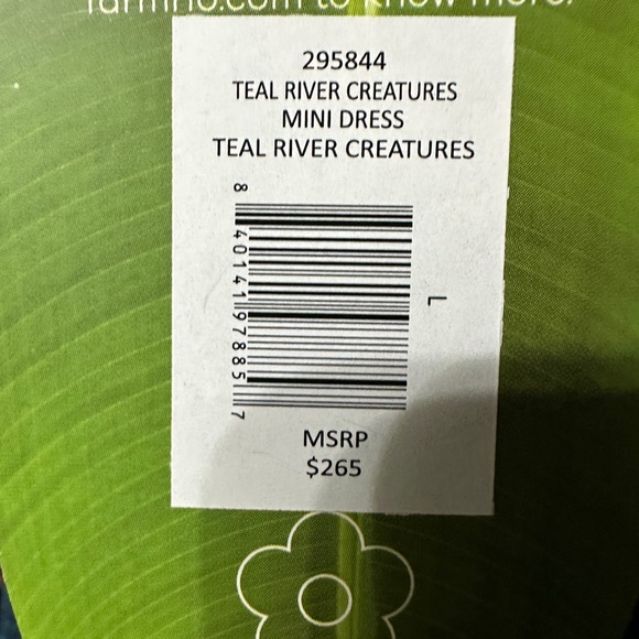 NWT farm Rio teal river creatures mini dress - Picture 4 of 7